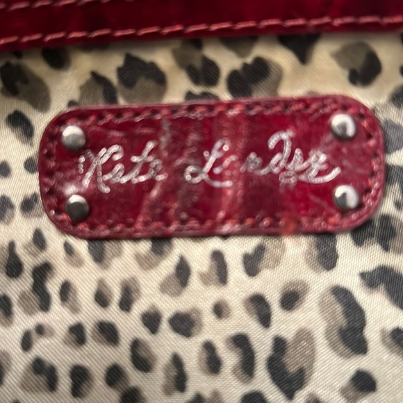KATE♥️LANDRY LEATHER Tote Bag EXCELLENT Condition!⭐️Deep Maroon/Burgundy♥️ - Picture 2 of 13